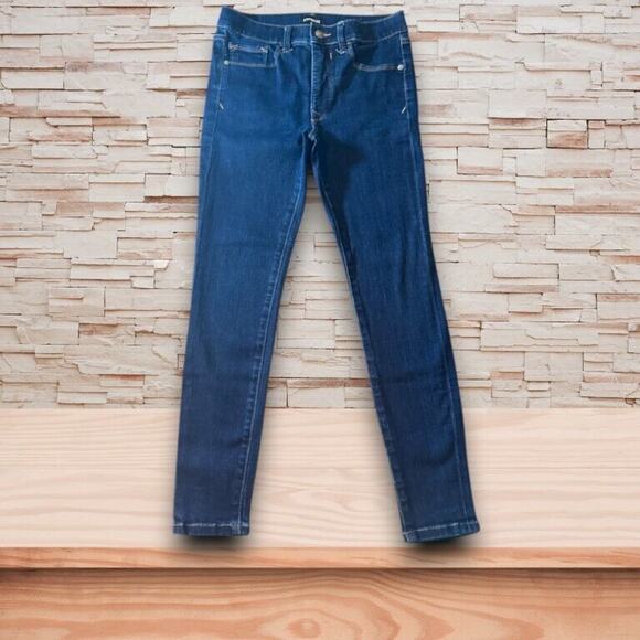 Express Skinny Mid-Rise Black Label Blue Jeans Women's 28/4R EUC - Picture 2 of 6